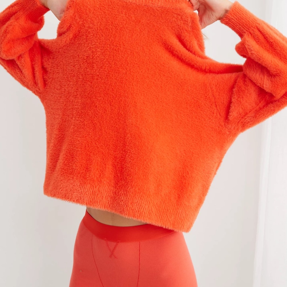 Aerie SOFT Flurry Crew Neck Sweater Starburst Nylon Size XL